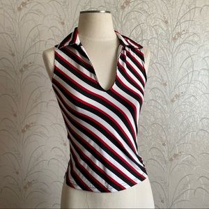 Striped gothic candy top ❤️🖤